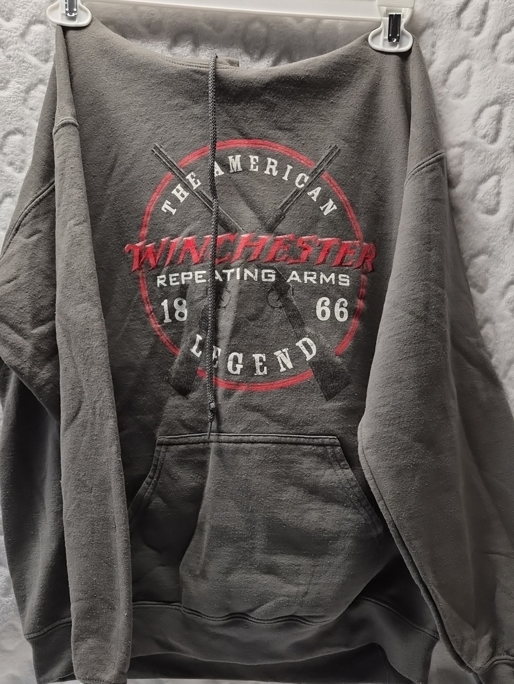 Winchester Black Pullover Hoodie with Red and White Winchester Graphic